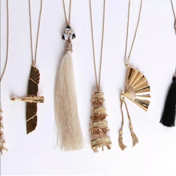 Lele Sadoughi Gold Folding Crane Pendant Necklace - Picture 3 of 8